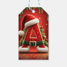 クリスマスギフトに最適なイニシャルA ギフトタグ