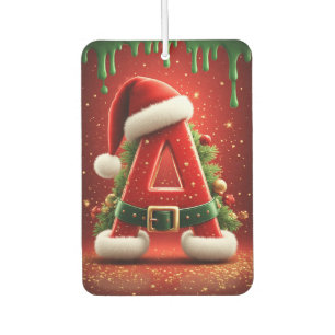 クリスマスギフトのためのイニシャルA カーエアーフレッシュナー
