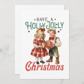 クリスマスギフトのクリスマスすてき祝い 招待状 (正面/裏面)