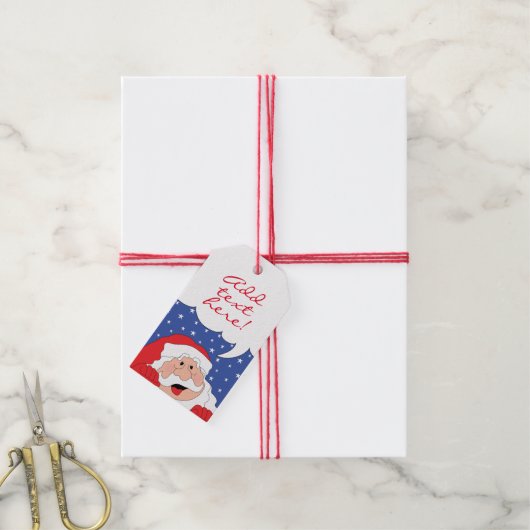クリスマスギフトのタグSantaは言う ギフトタグ (より糸付き)