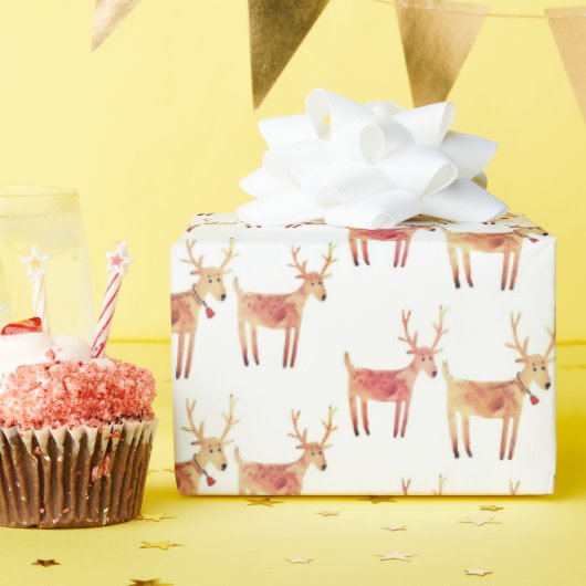 クリスマスギフトのラップ素朴なトナカイ ラッピングペーパー (誕生日パーティー)