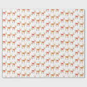 クリスマスギフトのラップ素朴なトナカイ ラッピングペーパー (フラット)