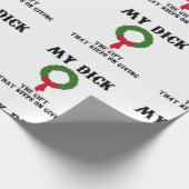 クリスマスギフトの休日のクリスマスのおもしろいなユーモア ラッピングペーパー (角)