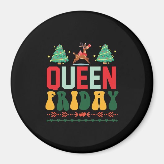 クリスマスギフトの女王フライデー マグネット (正面)