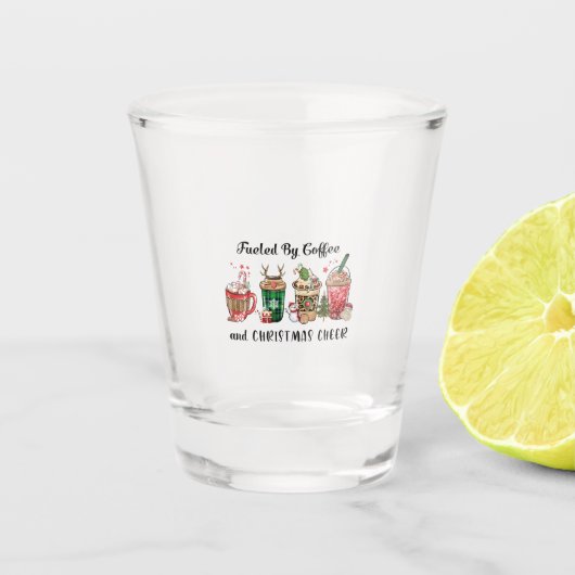 クリスマスギフトはコーヒーとクリスマスの応援で燃料 ショットグラス (正面)