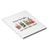 クリスマスギフトはコーヒーとクリスマスの応援で燃料 ノートパッド (アングル)