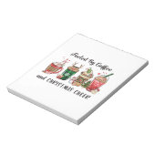 クリスマスギフトはコーヒーとクリスマスの応援で燃料 ノートパッド (回転)