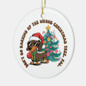 クリスマスギフトは吠えて行かない セラミックオーナメント (左)