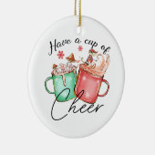 クリスマスギフトは応援一杯 セラミックオーナメント (右)