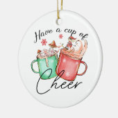 クリスマスギフトは応援一杯 セラミックオーナメント (左)