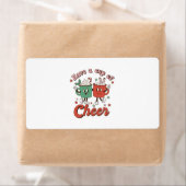 クリスマスギフトは応援一杯 ラベル (インサイチュ)