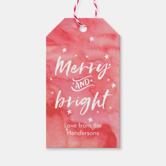 クリスマスギフトは水の色と明メリーるいタグ ギフトタグ (正面)