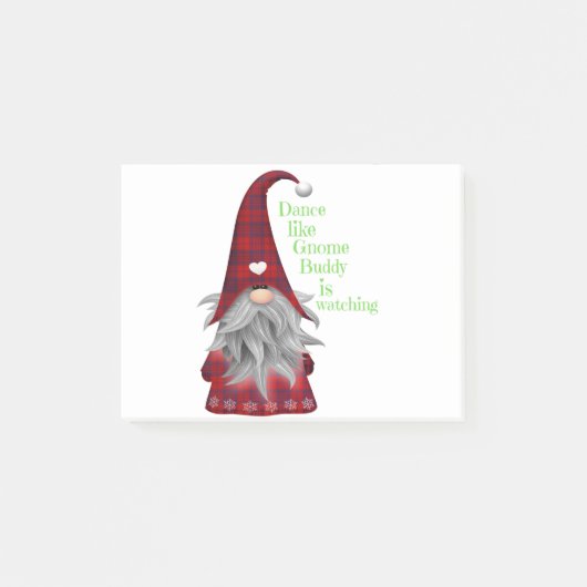 クリスマスギフトアイデア グノームの仲間が見てるTシャツ ポストイット (正面)