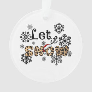 クリスマスギフトウィットユキヒョウ オーナメント