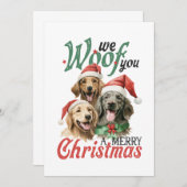 クリスマスギフトウーフモーフメリークリスマス 招待状 (正面/裏面)