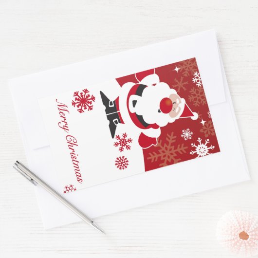 クリスマスギフトカスタマイズステッカー 長方形シール (封筒)