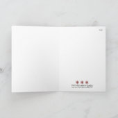 クリスマスギフトカスタムファミリーホリデーカード(マルーン) シーズンカード (内部)