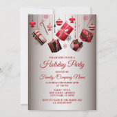 クリスマスギフトカラフル休暇パーティー 招待状 (正面)