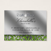 クリスマスギフトカードジュエリーゼブラグリーンヒョウ (裏面)