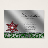 クリスマスギフトカードジュエリーゼブラレッドグリーン (裏面)