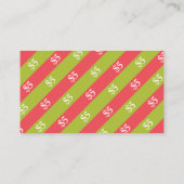 クリスマスギフトカード緑のリボン5ドル 割引カード (裏面)