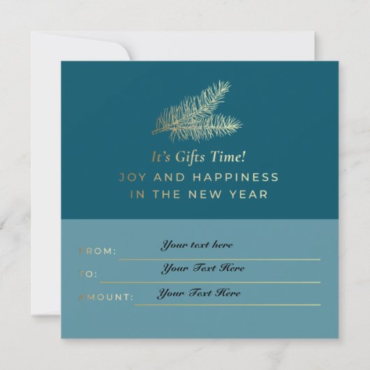 クリスマスギフトカード (裏面)