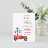 クリスマスギフトカー引っ越しましたホリデームービング ポストカード (スタンド正面)