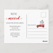 クリスマスギフトカー引っ越しましたホリデームービング ポストカード (裏面)