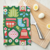 クリスマスギフトキッチンタオル キッチンタオル (四つ折り)