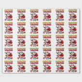 クリスマスギフトギャング包まれた ラッピングペーパー (フラット)