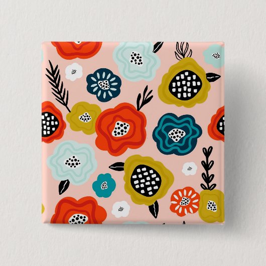 クリスマスギフトクリエイティブ装飾花 缶バッジ (正面)