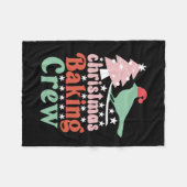 クリスマスギフトクリスマスベーキングクルー フリースブランケット (正面(横))