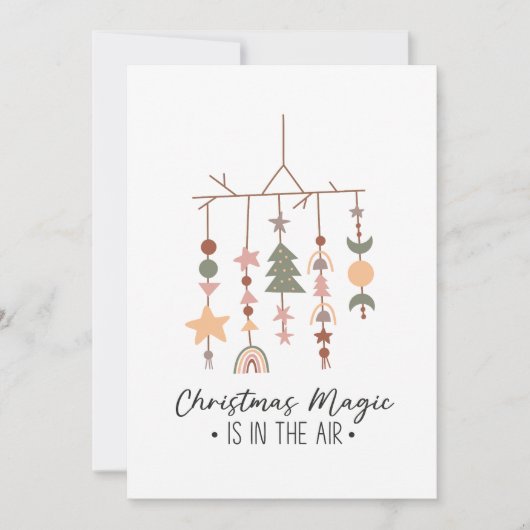 クリスマスギフトクリスマス魔法が空中にある 招待状 (正面)