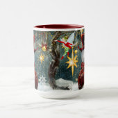 クリスマスギフトコーヒーマグかわいい雪だるま追加の名前 マグカップ (中央)