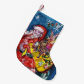 クリスマスギフトサック付きサンタクロース スモールクリスマスストッキング (正面 (吊り時))