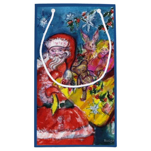 クリスマスギフトサック付きサンタクロース スモールペーパーバッグ (裏面)