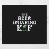 クリスマスギフトザビール飲み小妖精や小人 ビールラベル (シングルラベル)