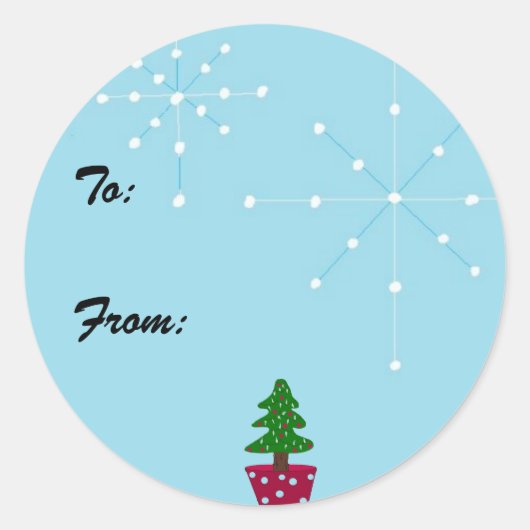 クリスマスギフトシール ラウンドシール (正面)