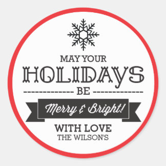 クリスマスギフトシール/ラベル ラウンドシール