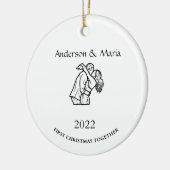 クリスマスギフトセラミックオーナメント セラミックオーナメント (左)