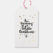 クリスマスギフトタグの白い夢を見ている ギフトタグ (正面)