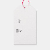 クリスマスギフトタグの白い夢を見ている ギフトタグ (裏面)