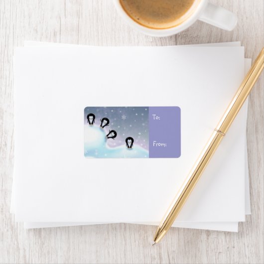 クリスマスギフトタグを持つおもしろい ラベル (インサイチュ)