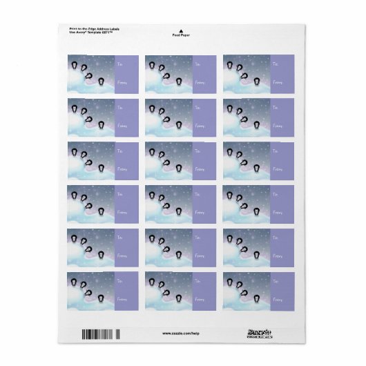 クリスマスギフトタグを持つおもしろい ラベル (フルシート)