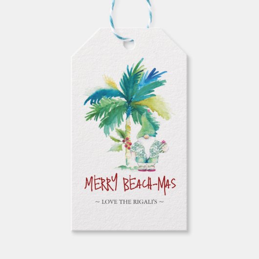 クリスマスギフトタグキュートビーチマス ギフトタグ (正面)