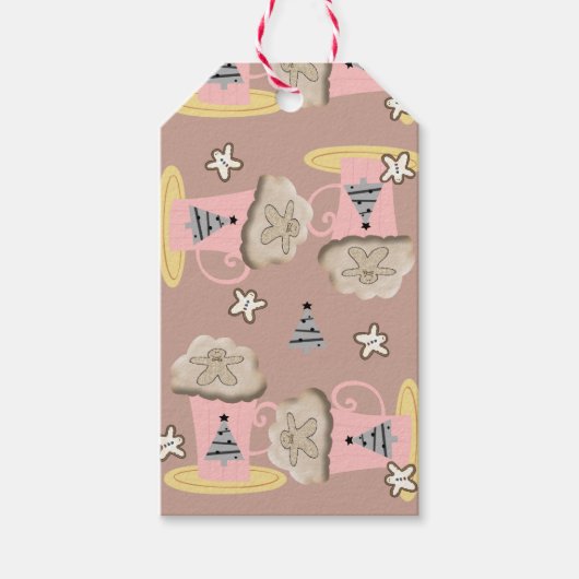 クリスマスギフトタグコーヒーカプチーノ ギフトタグ (正面)