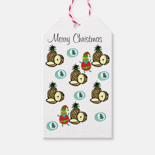 クリスマスギフトタグサンタクロースのココナッツ ギフトタグ (正面)