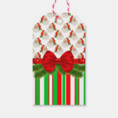 クリスマスギフトタグサンタクロースストライプ ギフトタグ (正面)