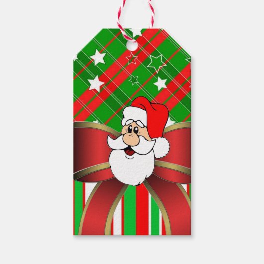 クリスマスギフトタグサンタクロース ギフトタグ (正面)