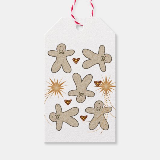 クリスマスギフトタグジンジャーブレッドマン ギフトタグ (正面)